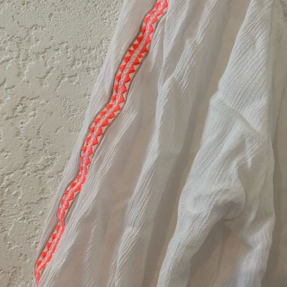 Lorimer NYC Neon Embroidered Boho Blouse (S) - Picture 3 of 4